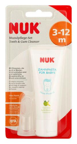 NUK Mundpflege-Set Zahnpasta für Babys, Apfel-Banane