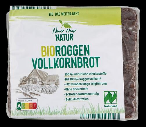 Nur Nur Natur Bio Roggen Vollkornbrot, Naturland