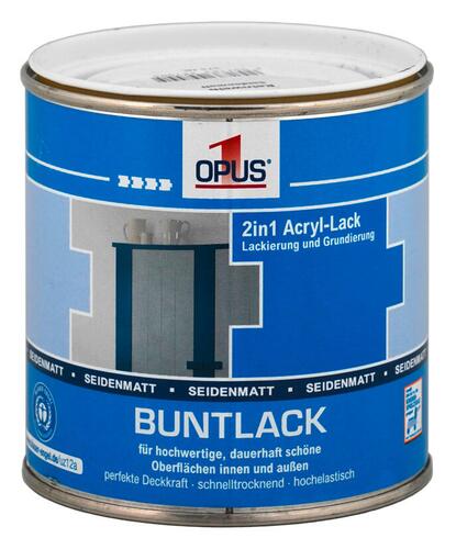 Opus 1 Buntlack 2in1 Acryl-Lack Seidenmatt, reinweiß