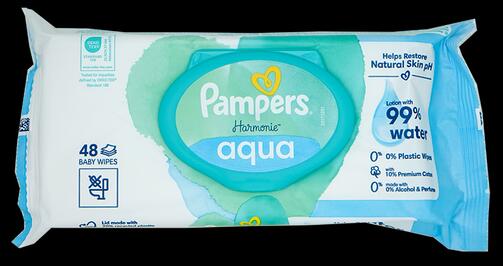 Pampers Aqua Harmonie Baby Wipes, 4er Pack