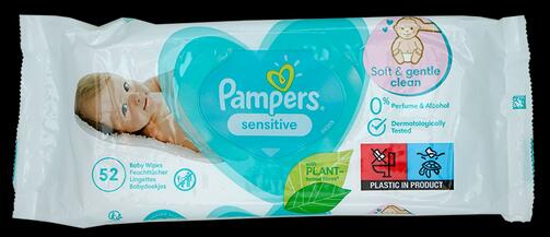 Pampers Sensitive Feuchttücher, 4er Pack