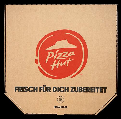 Pizza Hut Pizzakarton, 33,5 x 33,5 x 4 cm