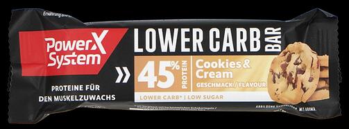 Power X System Lower Carb Bar Cookies & Cream, 45 % Protein