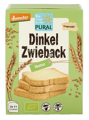 Pural Dinkel Zwieback Natur, Demeter