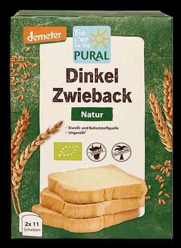 Pural Dinkel Zwieback Natur, Demeter