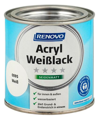 Renovo Acryl Weißlack Seidenmatt, 0095 weiß