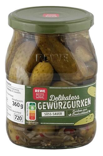 Rewe Beste Wahl Delikatess Gewürzgurken 