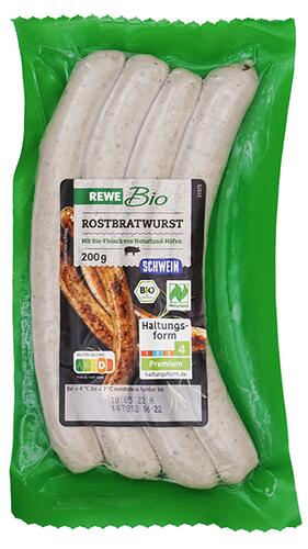 Rewe Bio Rostbratwurst, Naturland