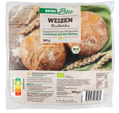 Rewe Bio Weizen Landbrötchen