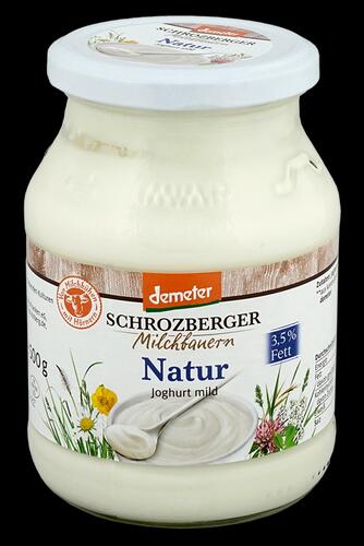 Schrozberger Milchbauern Natur Joghurt Mild, 3,5% Fett, Demeter