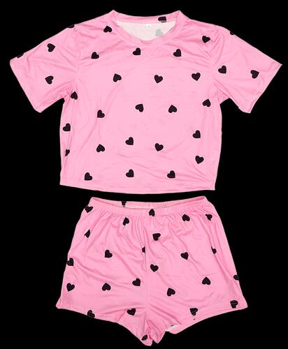 Shein Pyjama Herzen, rosa, Gr. M