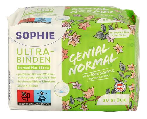 Sophie Ultra-Binden, normal plus mit Flügeln