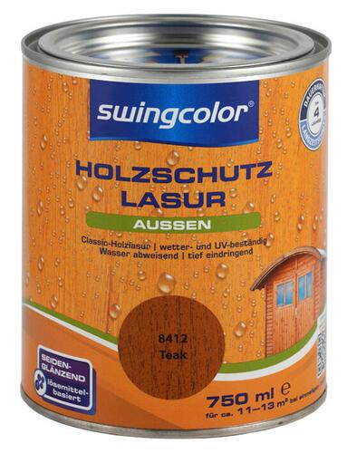 Swingcolor Holzschutzlasur Außen, 8412 Teak