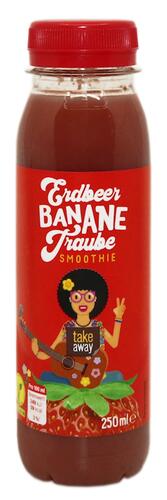 Take Away Erdbeer Banane Traube Smoothie