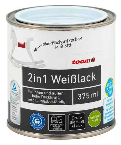 Toom 2 in 1 Weißlack Seidenmatt