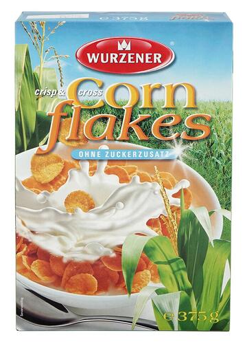 Wurzener Cornflakes crisp & cross, ohne Zuckerzusatz