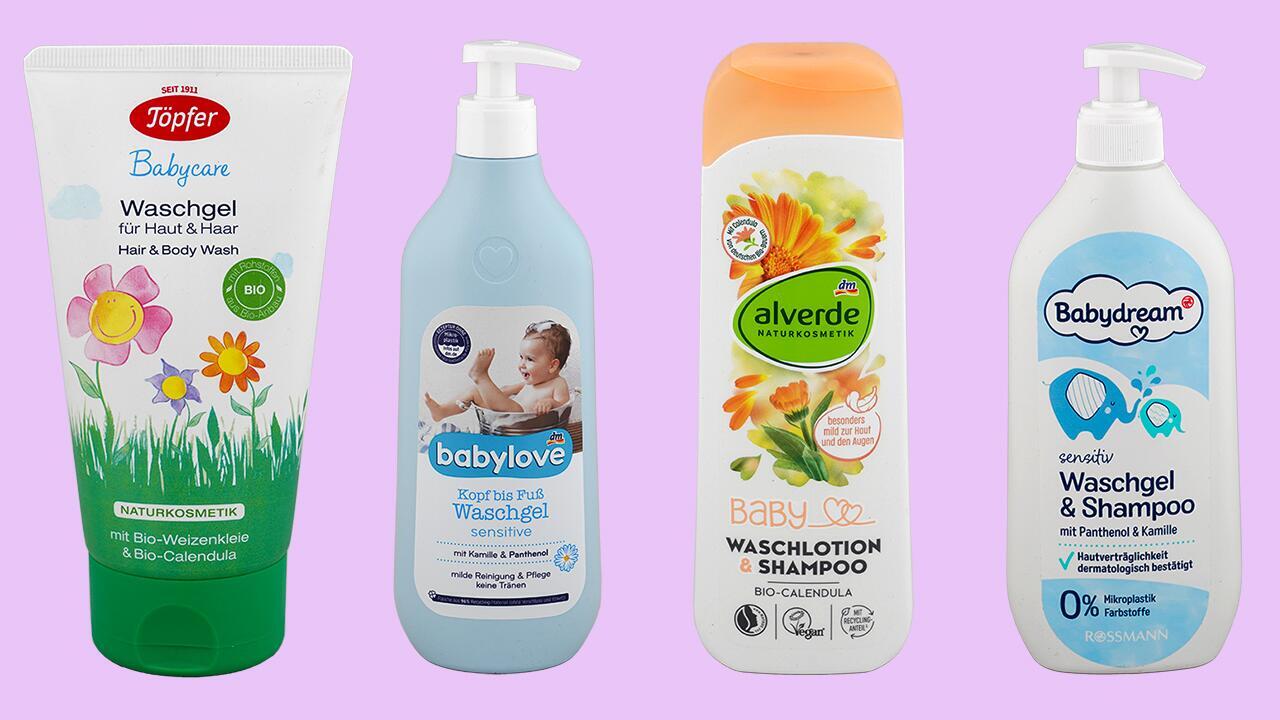 Waschlotionen und -gele für Babys: 14 von 22 Produkten mit Bestnote