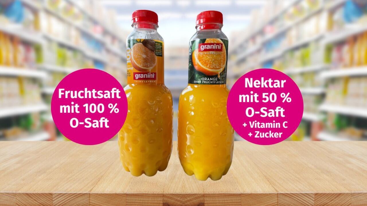 "Mogelpackung des Monats": Granini nur noch mit halb so viel Fruchtsaftanteil