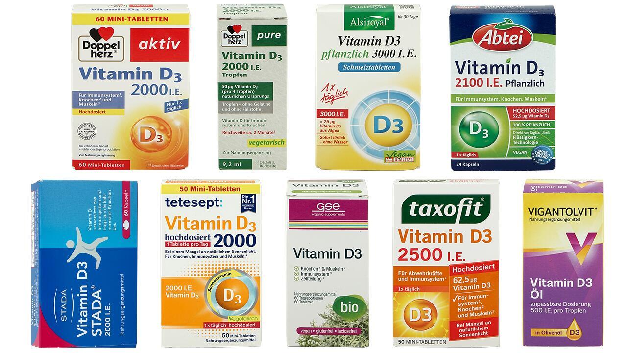 Vitamin D im Test: Häufig zu hoch dosiert 