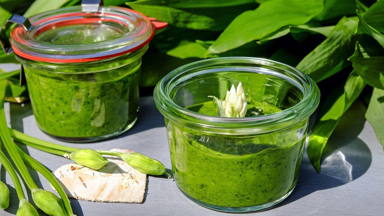 Bärlauchpesto selber machen: Einfaches Blitzrezept mit drei Zutaten