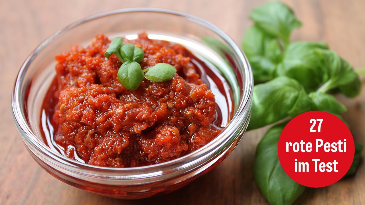 Pesto rosso: Nur 3 von 27 Marken sind "sehr gut" Pesto rosso: Nur 3 von 27 Marken sind "sehr gut"